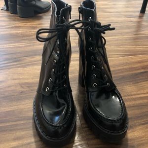 Black heeled boot by Zara!